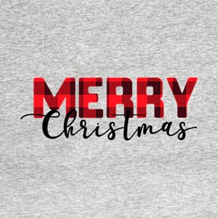 Plaid Merry Chritsmas Gift T-Shirt